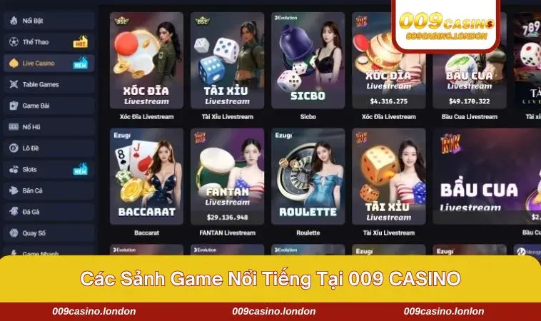 Live casino là một sảnh game mà bạn không thể bỏ lỡ